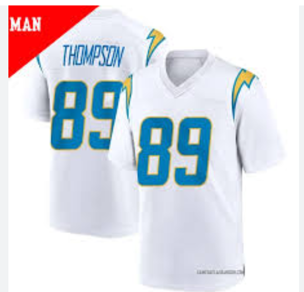 Men Los Angeles Chargers #89 Thompson white 2026 Nike NFL Jersey